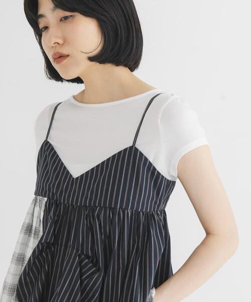 KBF(ケイビーエフ)の「タックドレープTEE(Tシャツ/カットソー・レディース・グリーン系その他/イエロー系その他/オフホワイト/ブラック・ONE)」の7枚目の写真