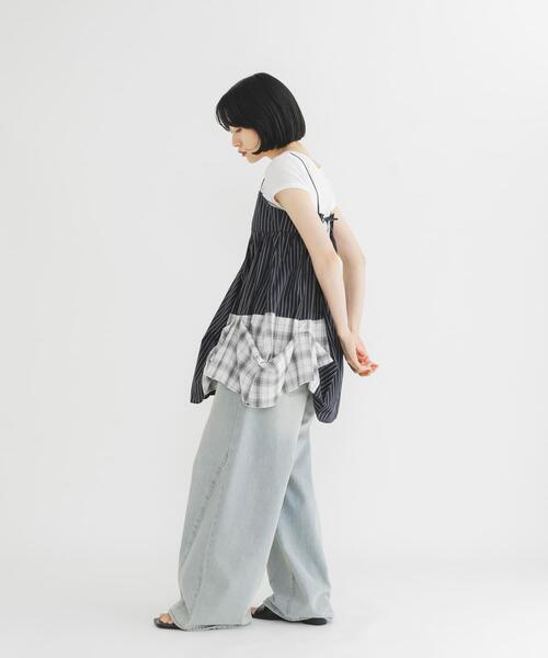 KBF(ケイビーエフ)の「タックドレープTEE(Tシャツ/カットソー・レディース・グリーン系その他/イエロー系その他/オフホワイト/ブラック・ONE)」の10枚目の写真