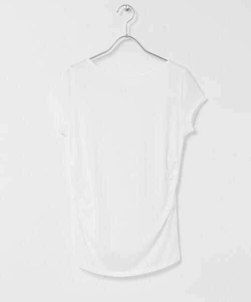 KBF(ケイビーエフ)の「タックドレープTEE(Tシャツ/カットソー・レディース・グリーン系その他/イエロー系その他/オフホワイト/ブラック・ONE)」の12枚目の写真