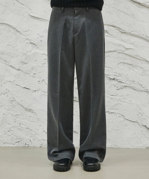 SIGNATURE（シグネチャ）の「ウールライクノータックワイドフィットスラックス[グレー]（スラックス・レディース・その他・X-LARGE/SMALL/MEDIUM）」の2枚目の写真