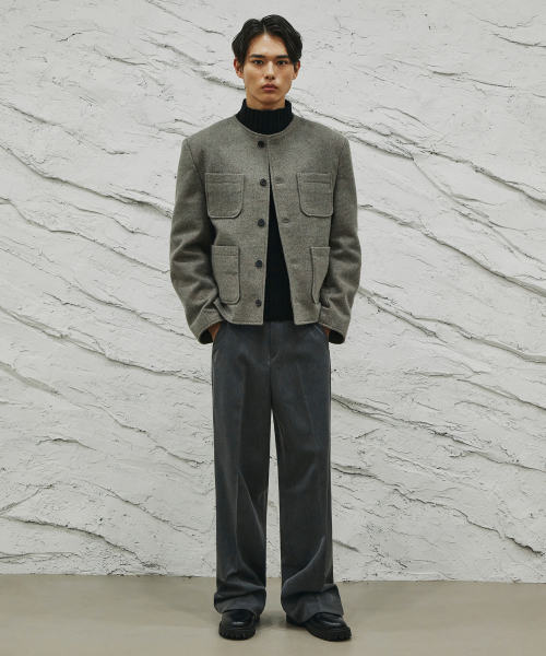 SIGNATURE（シグネチャ）の「ウールライクノータックワイドフィットスラックス[グレー]（スラックス・レディース・その他・X-LARGE/SMALL/MEDIUM）」の3枚目の写真