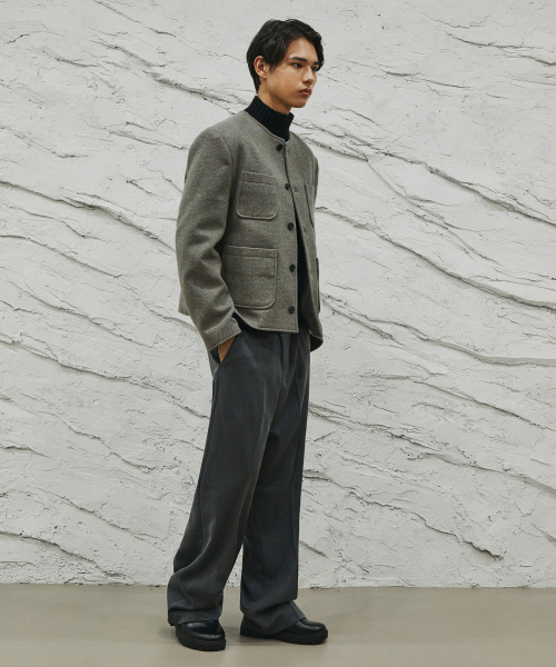 SIGNATURE（シグネチャ）の「ウールライクノータックワイドフィットスラックス[グレー]（スラックス・レディース・その他・X-LARGE/SMALL/MEDIUM）」の4枚目の写真