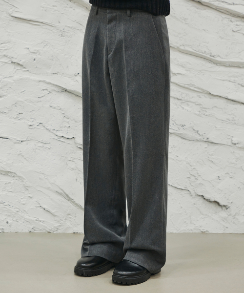 SIGNATURE（シグネチャ）の「ウールライクノータックワイドフィットスラックス[グレー]（スラックス・レディース・その他・X-LARGE/SMALL/MEDIUM）」の5枚目の写真