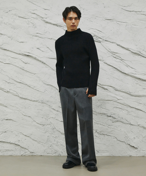 SIGNATURE（シグネチャ）の「ウールライクノータックワイドフィットスラックス[グレー]（スラックス・レディース・その他・X-LARGE/SMALL/MEDIUM）」の6枚目の写真