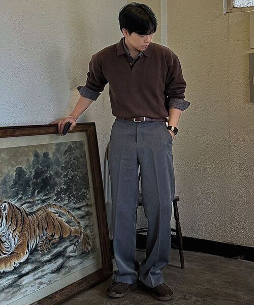 SIGNATURE（シグネチャ）の「ウールライクノータックワイドフィットスラックス[グレー]（スラックス・レディース・その他・X-LARGE/SMALL/MEDIUM）」の16枚目の写真