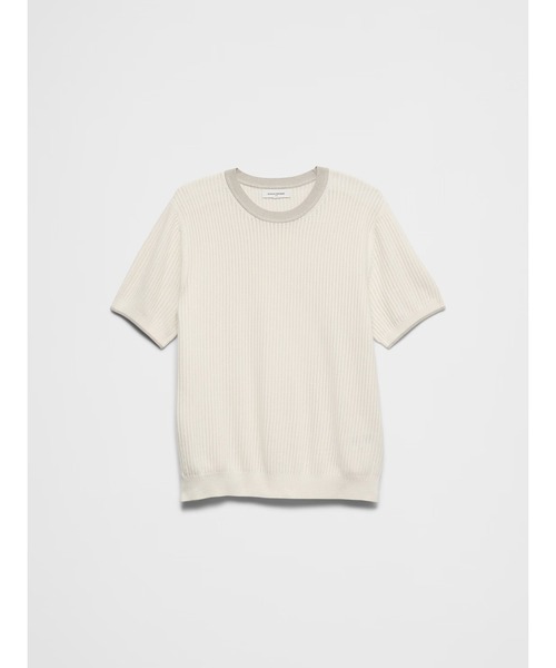 BANANA REPUBLIC FACTORY STORE（バナナリパブリック ファクトリーストア）の「BANANA REPUBLIC FACTORY STORE　　コントラストカラーテクスチャードセータートップス（ニット/セーター・メンズ・その他/アイボリー/カーキ・M/L/XL/S）」の7枚目の写真