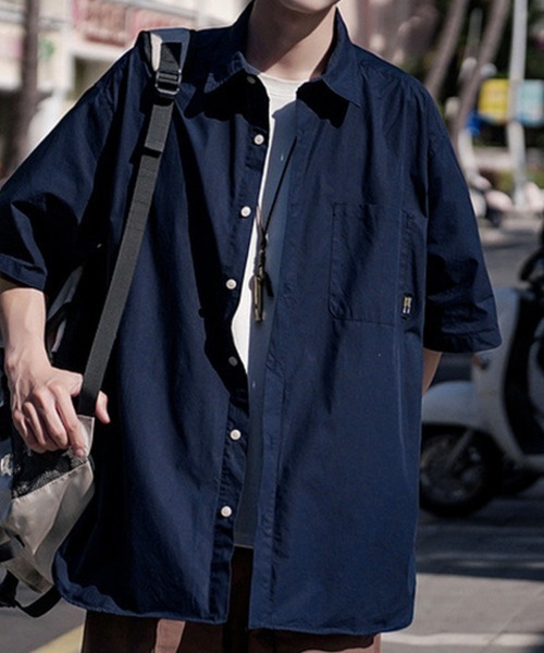 KELVIN(ケルヴァン)の「Urban Light Shirt アーバンライトシャツ(シャツ/ブラウス・メンズ・ベージュ/ネイビー・LARGE/MEDIUM)」の4枚目の写真