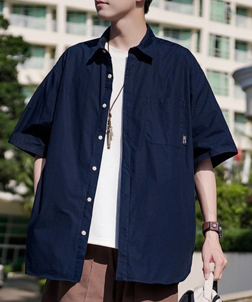 KELVIN(ケルヴァン)の「Urban Light Shirt アーバンライトシャツ(シャツ/ブラウス・メンズ・ベージュ/ネイビー・LARGE/MEDIUM)」の6枚目の写真