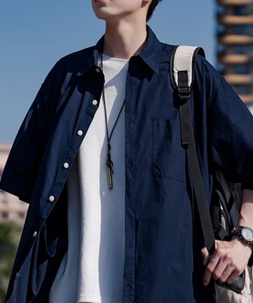 KELVIN(ケルヴァン)の「Urban Light Shirt アーバンライトシャツ(シャツ/ブラウス・メンズ・ベージュ/ネイビー・LARGE/MEDIUM)」の10枚目の写真