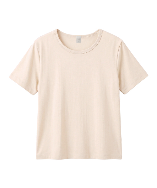 KIMDOH(キムド)の「Corta Cotton T-shirt(Tシャツ/カットソー・レディース・ブラック/ライトグレー/スカイブルー/ネイビー/アイボリー/カーキ・FREE)」の1枚目の写真