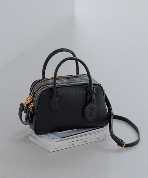 E'POR(エポール)の「【E'POR】TWO BOSTON BAG Mini/撥水・26AW新型(ハンドバッグ・レディース・ダークブラウン/ブラック・FREE)」の2枚目の写真