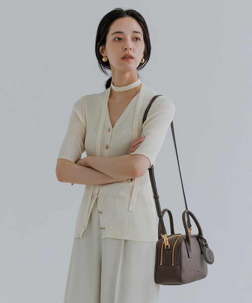 E'POR(エポール)の「【E'POR】TWO BOSTON BAG Mini/撥水・26AW新型(ハンドバッグ・レディース・ダークブラウン/ブラック・FREE)」の5枚目の写真