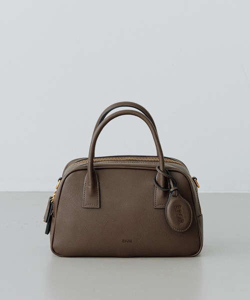E'POR(エポール)の「【E'POR】TWO BOSTON BAG Mini/撥水・26AW新型(ハンドバッグ・レディース・ダークブラウン/ブラック・FREE)」の9枚目の写真