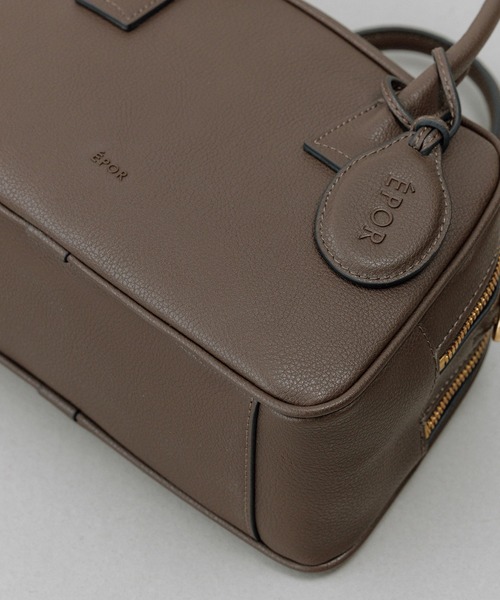 E'POR(エポール)の「【E'POR】TWO BOSTON BAG Mini/撥水・26AW新型(ハンドバッグ・レディース・ダークブラウン/ブラック・FREE)」の11枚目の写真