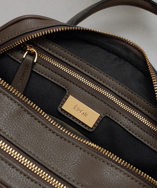 E'POR(エポール)の「【E'POR】TWO BOSTON BAG Mini/撥水・26AW新型(ハンドバッグ・レディース・ダークブラウン/ブラック・FREE)」の15枚目の写真