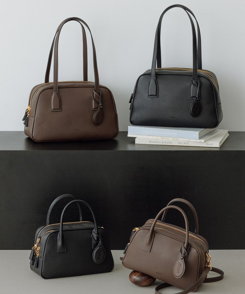 E'POR(エポール)の「【E'POR】TWO BOSTON BAG Mini/撥水・26AW新型(ハンドバッグ・レディース・ダークブラウン/ブラック・FREE)」の20枚目の写真