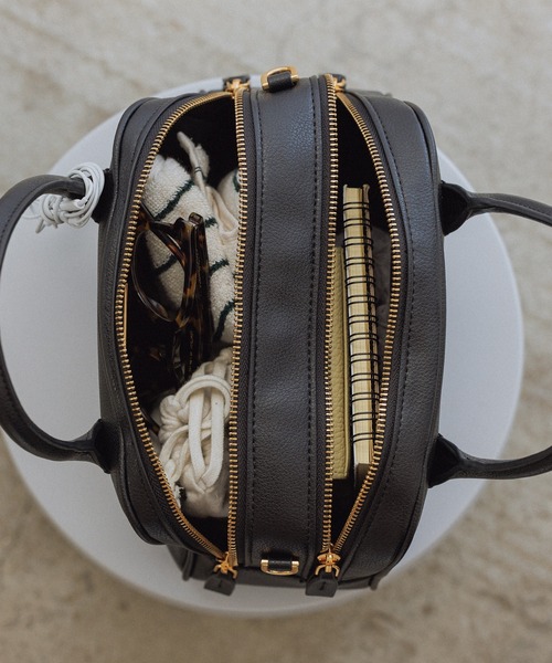 E'POR(エポール)の「【E'POR】TWO BOSTON BAG Mini/撥水・26AW新型(ハンドバッグ・レディース・ダークブラウン/ブラック・FREE)」の22枚目の写真