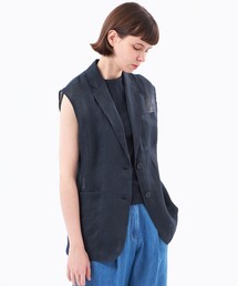 【UPTON GILET(アップトン ジレ)】リネンメッシュ