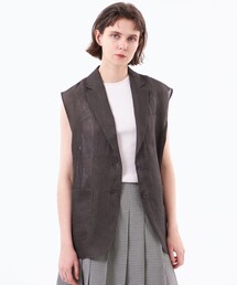 【UPTON GILET(アップトン ジレ)】リネンメッシュ