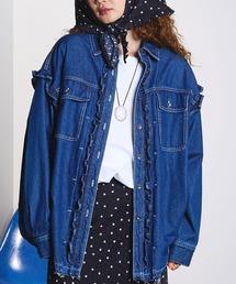 FRILL DENIM SHIRT