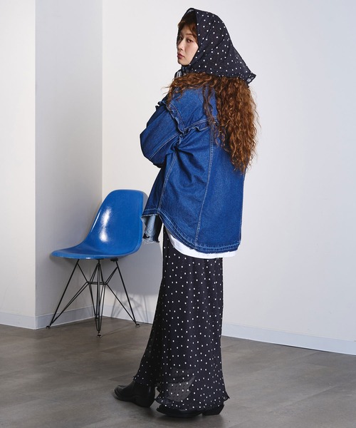 ROSE BUD(ローズバッド)の「FRILL DENIM SHIRT(シャツ/ブラウス・レディース・インディゴブルー/ライトインディゴブルー・ONE SIZE)」の21枚目の写真