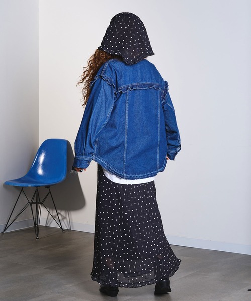 ROSE BUD(ローズバッド)の「FRILL DENIM SHIRT(シャツ/ブラウス・レディース・インディゴブルー/ライトインディゴブルー・ONE SIZE)」の22枚目の写真