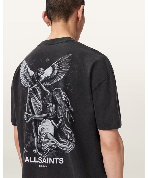 ALLSAINTS（オールセインツ）の「SERAPH SHORT SLEEVE GRAPHIC T-SHIRT | SERAPH 半袖 グラフィック Tシャツ（Tシャツ/カットソー・メンズ・ブラック・M/S/XL/L/XS）」の2枚目の写真