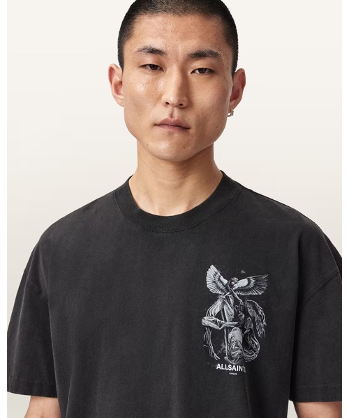 ALLSAINTS（オールセインツ）の「SERAPH SHORT SLEEVE GRAPHIC T-SHIRT | SERAPH 半袖 グラフィック Tシャツ（Tシャツ/カットソー・メンズ・ブラック・M/S/XL/L/XS）」の7枚目の写真