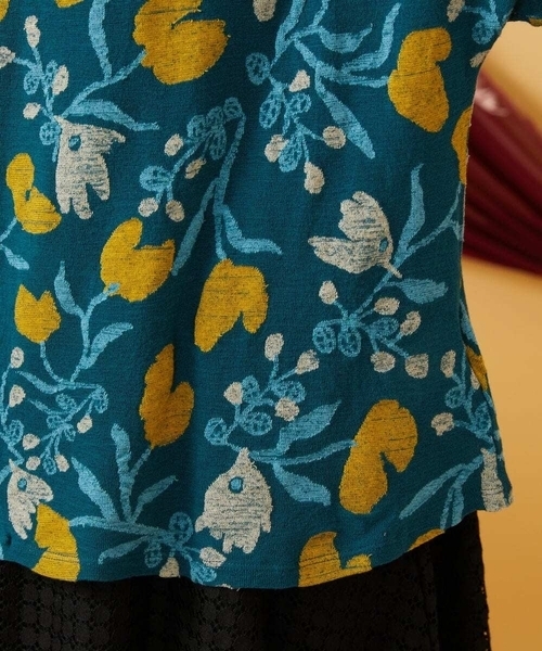 Jocomomola(ホコモモラ)の「【日本製】Aves ジャカードカットソープルオーバー(Tシャツ/カットソー・レディース・ベージュ/ブルー・40)」の10枚目の写真