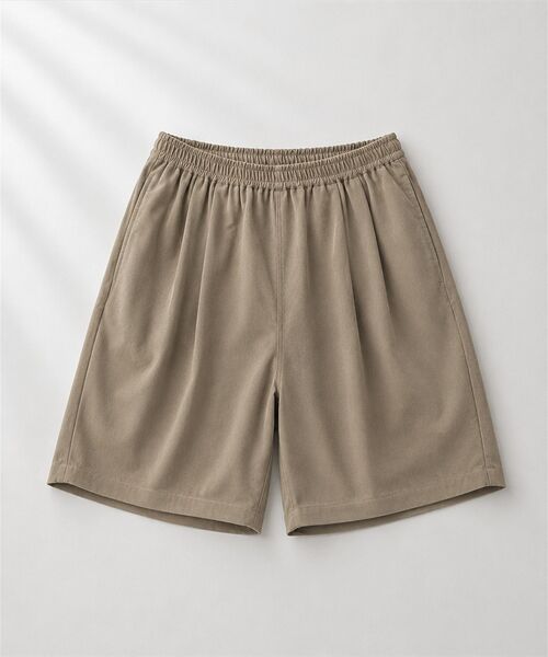 CRAFT STANDARD BOUTIQUE(クラフトスタンダードブティック)の「タックイージーショートパンツ(その他パンツ・メンズ・ライトブラウン/チャコールグレー/ネイビー・L/M)」の2枚目の写真