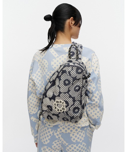 marimekko｜マリメッコのショルダーバッグ（グレー/灰色系・ドット柄 