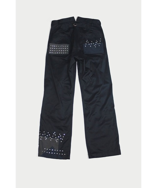amok(アモク)の「STUDS PATCHED PANTS(その他パンツ・メンズ・ネイビー/ミント・S/M/L)」の8枚目の写真