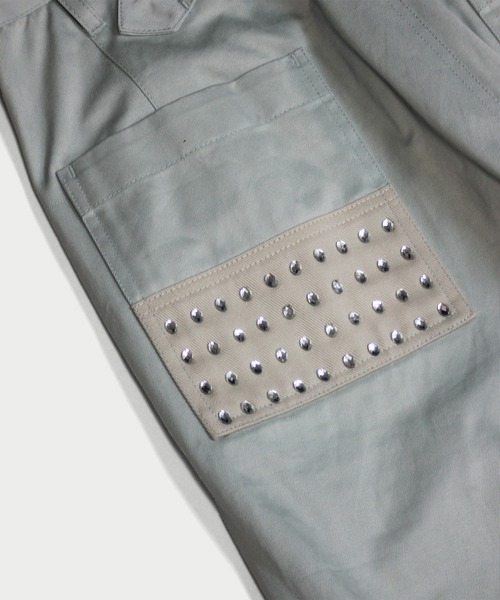 amok(アモク)の「STUDS PATCHED PANTS(その他パンツ・メンズ・ネイビー/ミント・S/M/L)」の18枚目の写真