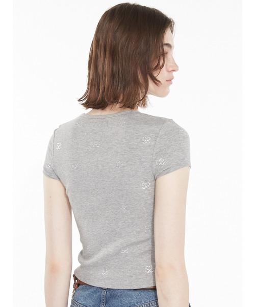SORIN(ソリン )の「S Motif T-shirt / SモチーフジュエリーTシャツ(Tシャツ/カットソー・レディース・ホワイト/ブラック/グレー/ライラック・38)」の8枚目の写真