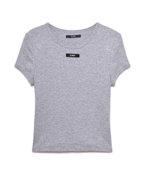 SORIN(ソリン )の「S Motif T-shirt / SモチーフジュエリーTシャツ(Tシャツ/カットソー・レディース・ホワイト/ブラック/グレー/ライラック・38)」の11枚目の写真