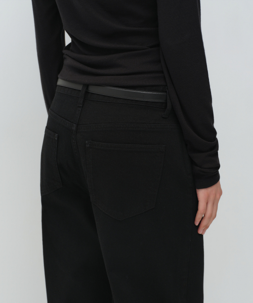MUSINSA STANDARD WOMAN（ムシンサスタンダードウーマン）の「ウィメンズエッセンシャルワイドデニムパンツ[ブラック]（デニムパンツ・レディース・その他・27/26/25/24/32/23/30/29/28）」の6枚目の写真