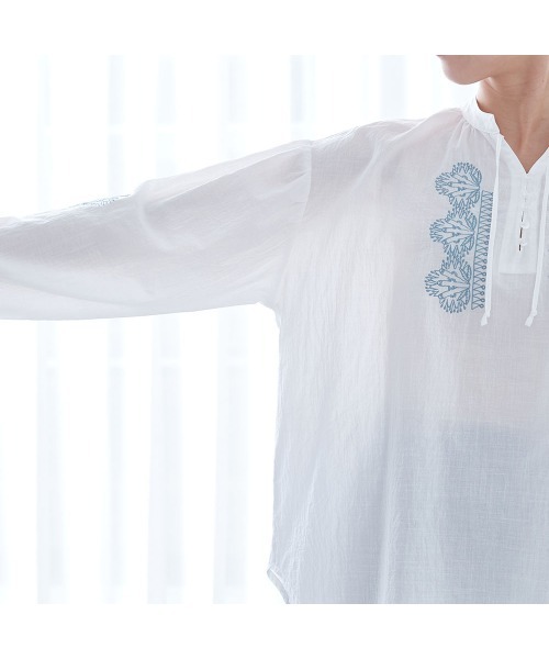 MOOMIN(ムーミン)の「刺しゅうブラウス「ムーミン」(シャツ/ブラウス・レディース・ホワイト・S/M/L/LL)」の10枚目の写真