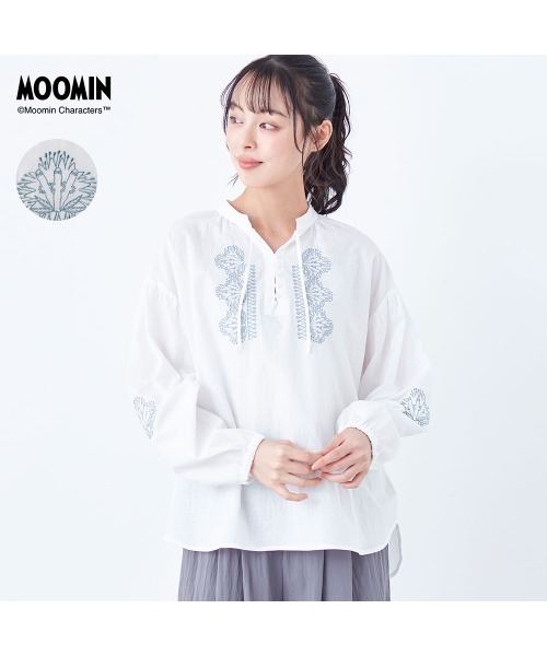 MOOMIN(ムーミン)の「刺しゅうブラウス「ムーミン」(シャツ/ブラウス・レディース・ホワイト・S/M/L/LL)」の13枚目の写真