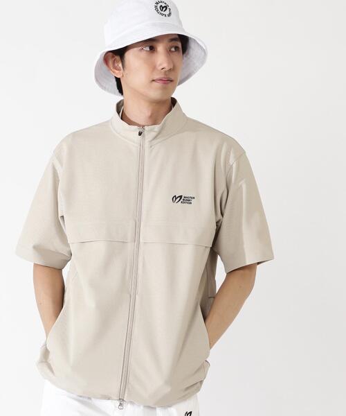 MASTER BUNNY EDITION(マスターバニーエディション)の「【MASTER BUNNY EDITION】ポリエステルニットドビー半袖フルジップカットソー(Tシャツ/カットソー・メンズ・ブラック/ホワイト/ベージュ・X-LARGE/MEDIUM/LARGE)」の3枚目の写真