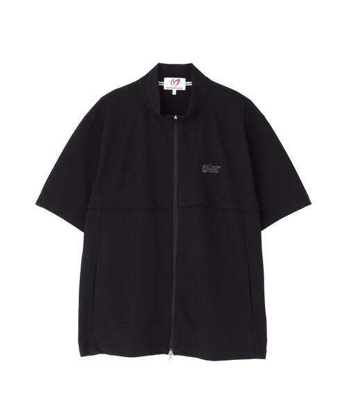 MASTER BUNNY EDITION(マスターバニーエディション)の「【MASTER BUNNY EDITION】ポリエステルニットドビー半袖フルジップカットソー(Tシャツ/カットソー・メンズ・ブラック/ホワイト/ベージュ・X-LARGE/MEDIUM/LARGE)」の5枚目の写真