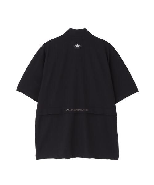 MASTER BUNNY EDITION(マスターバニーエディション)の「【MASTER BUNNY EDITION】ポリエステルニットドビー半袖フルジップカットソー(Tシャツ/カットソー・メンズ・ブラック/ホワイト/ベージュ・X-LARGE/MEDIUM/LARGE)」の6枚目の写真
