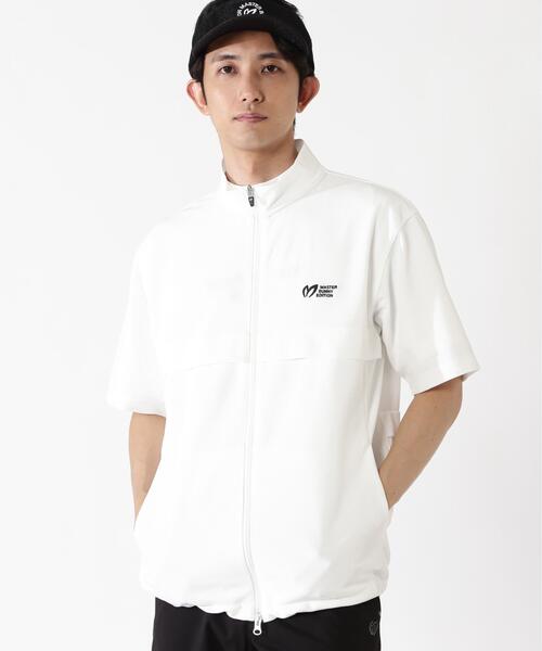 MASTER BUNNY EDITION(マスターバニーエディション)の「【MASTER BUNNY EDITION】ポリエステルニットドビー半袖フルジップカットソー(Tシャツ/カットソー・メンズ・ブラック/ホワイト/ベージュ・X-LARGE/MEDIUM/LARGE)」の10枚目の写真