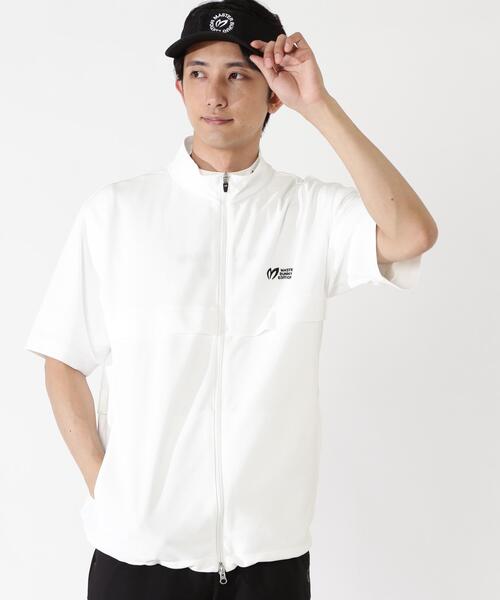 MASTER BUNNY EDITION(マスターバニーエディション)の「【MASTER BUNNY EDITION】ポリエステルニットドビー半袖フルジップカットソー(Tシャツ/カットソー・メンズ・ブラック/ホワイト/ベージュ・X-LARGE/MEDIUM/LARGE)」の11枚目の写真