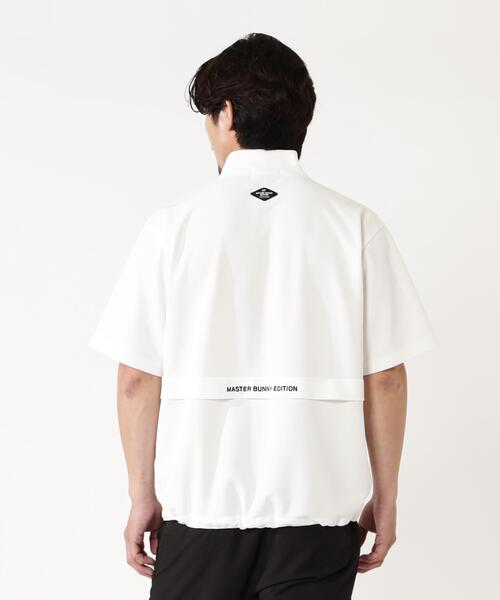 MASTER BUNNY EDITION(マスターバニーエディション)の「【MASTER BUNNY EDITION】ポリエステルニットドビー半袖フルジップカットソー(Tシャツ/カットソー・メンズ・ブラック/ホワイト/ベージュ・X-LARGE/MEDIUM/LARGE)」の14枚目の写真