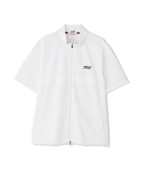 MASTER BUNNY EDITION(マスターバニーエディション)の「【MASTER BUNNY EDITION】ポリエステルニットドビー半袖フルジップカットソー(Tシャツ/カットソー・メンズ・ブラック/ホワイト/ベージュ・X-LARGE/MEDIUM/LARGE)」の15枚目の写真