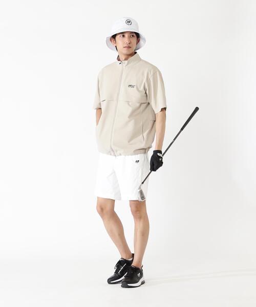 MASTER BUNNY EDITION(マスターバニーエディション)の「【MASTER BUNNY EDITION】ポリエステルニットドビー半袖フルジップカットソー(Tシャツ/カットソー・メンズ・ブラック/ホワイト/ベージュ・X-LARGE/MEDIUM/LARGE)」の18枚目の写真
