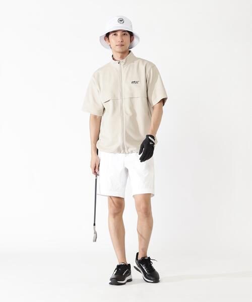 MASTER BUNNY EDITION(マスターバニーエディション)の「【MASTER BUNNY EDITION】ポリエステルニットドビー半袖フルジップカットソー(Tシャツ/カットソー・メンズ・ブラック/ホワイト/ベージュ・X-LARGE/MEDIUM/LARGE)」の19枚目の写真