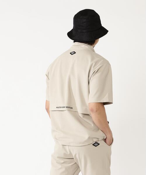 MASTER BUNNY EDITION(マスターバニーエディション)の「【MASTER BUNNY EDITION】ポリエステルニットドビー半袖フルジップカットソー(Tシャツ/カットソー・メンズ・ブラック/ホワイト/ベージュ・X-LARGE/MEDIUM/LARGE)」の20枚目の写真