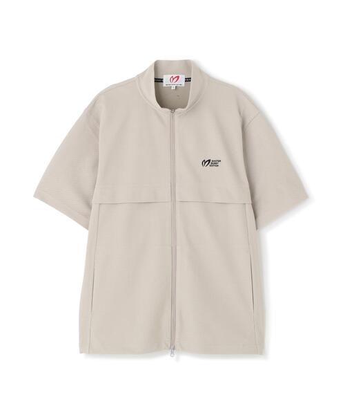 MASTER BUNNY EDITION(マスターバニーエディション)の「【MASTER BUNNY EDITION】ポリエステルニットドビー半袖フルジップカットソー(Tシャツ/カットソー・メンズ・ブラック/ホワイト/ベージュ・X-LARGE/MEDIUM/LARGE)」の21枚目の写真