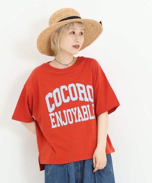 HEART MARKET(ハートマーケット)の「COCOROワイドなプリントT(Tシャツ/カットソー・レディース・イエロー/ホワイト/レッド/チャコール・MEDIUM/LARGE)」の4枚目の写真